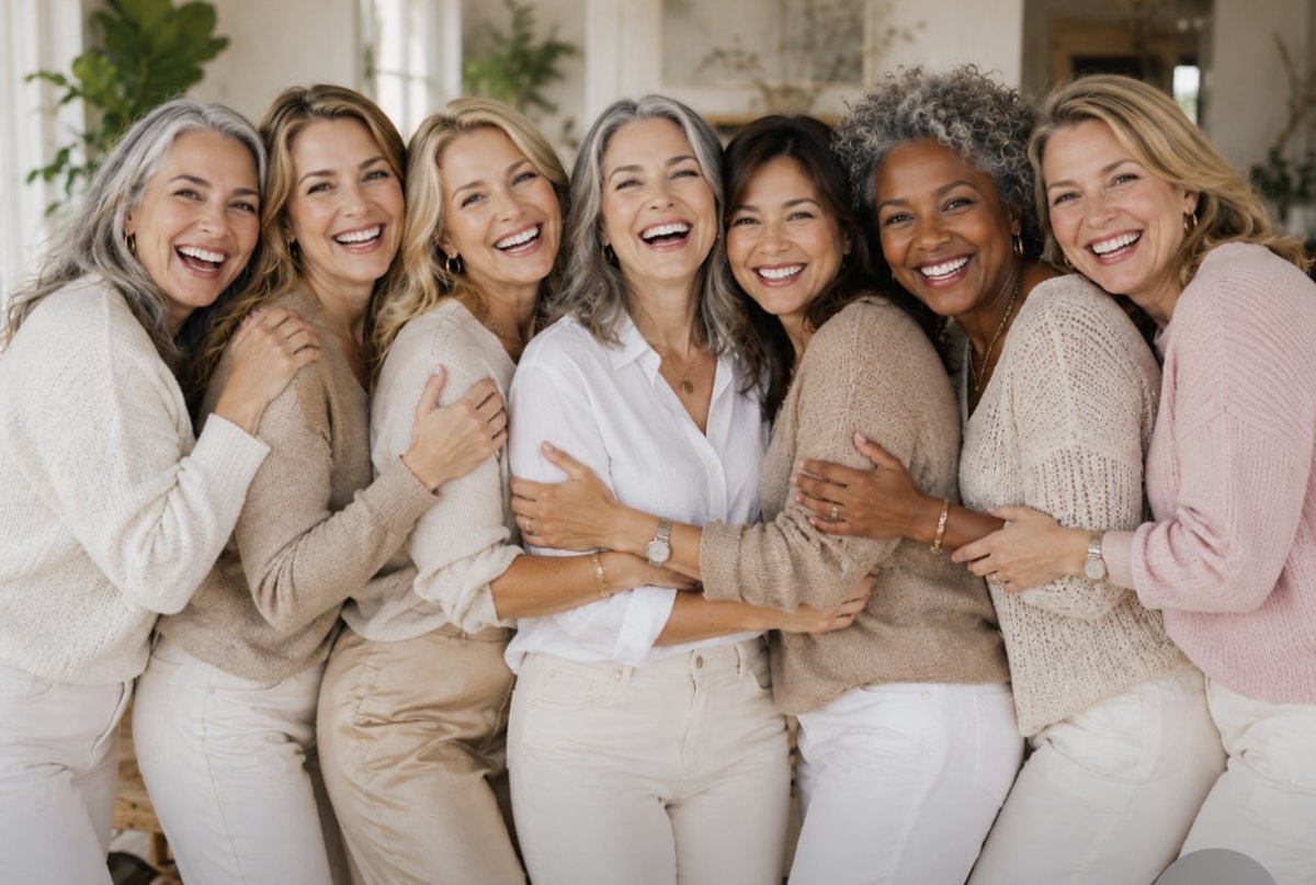 A joyful group of women together